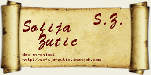 Sofija Žutić vizit kartica